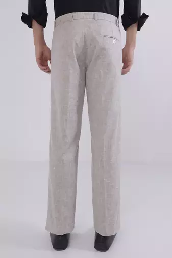 Regular fit linen trousers