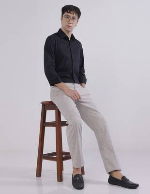 Regular fit linen trousers 3