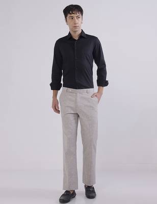 Regular fit linen trousers 4