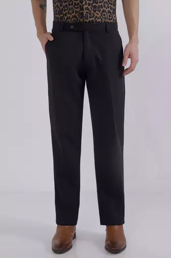 Black wide leg trousers
