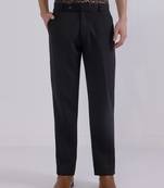 Black wide leg trousers