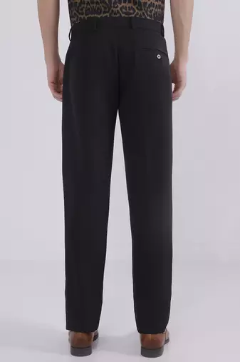 Black wide leg trousers