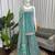 Sea green colour fendy silk palazzo suit with dupatta