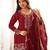 Maroon colour roman silk farshi salwar suit set with dupatta