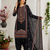 Black Color Embroidery And Sequence Work Silk Blend Salwar Suit