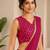 Trendy Pink Pre-Draped Sharara Saree with Sequence Embroidered Stitched Blouse.Perfect for Party, Wedding & Festive Wear