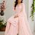 Light Pink Color Embroidery Thread Work Silk Blend Salwar suit