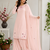 Light Pink Color Embroidery Thread Work Silk Blend Salwar suit