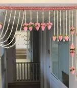 Lotus Floral Pearl Bandhanwar Designer Door Hanging Toran for Festive Home Decor (BDHW543)