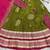 Festive Olive Green  Pink Designer Lehenga Choli Scalloped Border Dupatta