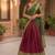 Elegant Wine and Bottle Green Traditional Silk Lehenga Set with Rich Zari Border