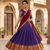 Royal Purple and Maroon Ethnic Silk Lehenga Set Featuring Traditional Gold Zari Detailing