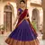 Royal Purple and Maroon Ethnic Silk Lehenga Set Featuring Traditional Gold Zari Detailing