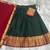 Traditional Deep Green Silk Lehenga Set with Contrast Red Dupatta and Ornate Gold Zari Border