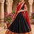 Classic Black and Red Ethnic Pattu Pavadai Inspired Silk Lehenga Set for Festive Occasions