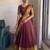 Classic Maroon Checkered Silk Lehenga Choli with Heavy Zari Border