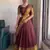 Classic Maroon Checkered Silk Lehenga Choli with Heavy Zari Border
