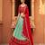 Ethnic Sky Blue Lehenga Choli with Scalloped Border Dupatta