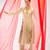 Ivory embroidered organza long kurta set