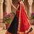 Classic Black and Red Ethnic Pattu Pavadai Inspired Silk Lehenga Set for Festive Occasions