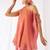 Peach embroidered crepe co ord set
