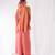 Peach embroidered crepe co ord set