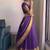 Royal Purple Checkered Silk Lehenga Choli with Rich Gold Zari Border