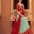 Ethnic Sky Blue Lehenga Choli with Scalloped Border Dupatta
