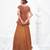 Rust brown embroidered crepe co ord set