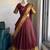 Classic Maroon Checkered Silk Lehenga Choli with Heavy Zari Border