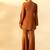 Brown embroidered organza chinon co ord set