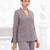 Lilac grey toned embroidered crepe co ord set