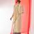 Cream ivory embroidered satin co ord set