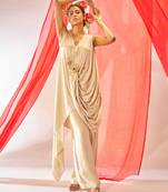 Ivory embroidered satin co ord set
