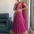 Festive Rani Pink Checkered Silk Lehenga Choli with Golden Zari Detail