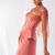Rose pink embroidered organza co ord set