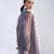 Lilac brown embroidered crepe co ord set