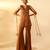 Rich brown embroidered organza co ord set