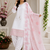 Light Pink Color Embroidery And Sequence Work Silk Blend Salwar Suit
