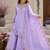 Lavender Color Embroidery And Sequince Work Silk Blend Salwar Suit