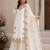 Off White Color Embroidery And Sequince Work Silk Blend Salwar Suit