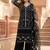 Black heavy soft net  party wear embroidery  plazzo suit set