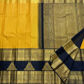 New Designer Banarasi Soft Silk Woven Saree With Blouse Set For Women's  4