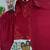 Red heavy roman glass party wear embroidery suit set
