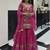 Dark pink heavy sindoor silk party wear embroidery sharara suit set