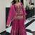 Dark pink heavy sindoor silk party wear embroidery sharara suit set