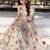 Cream heavy natural crep party wear embroidery sharara suit set