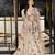 Cream heavy natural crep party wear embroidery sharara suit set