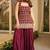Red faux georgette party wear embroidery sharara suit set