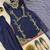 Blue natural crep silk party wear embroidery farshi salwar suit set
